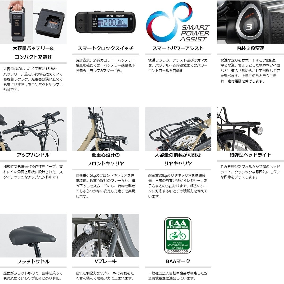 店頭受取限定 電動自転車 小径自転車 ヤマハ PAS Carigo パスキャリゴー 20インチ YAMAHA PA20CG 電動アシスト自転車