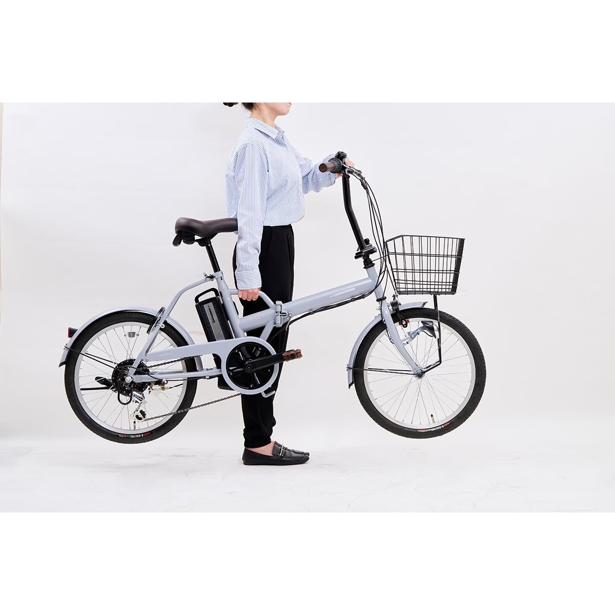 店頭受取限定 電動自転車 小径自転車 サイモト e-CONSCIOUS コンパクト 20インチ 6Ah 2025 サイモト自転車 電動アシスト自転車 [EB-FDB-B206BA-BAA]