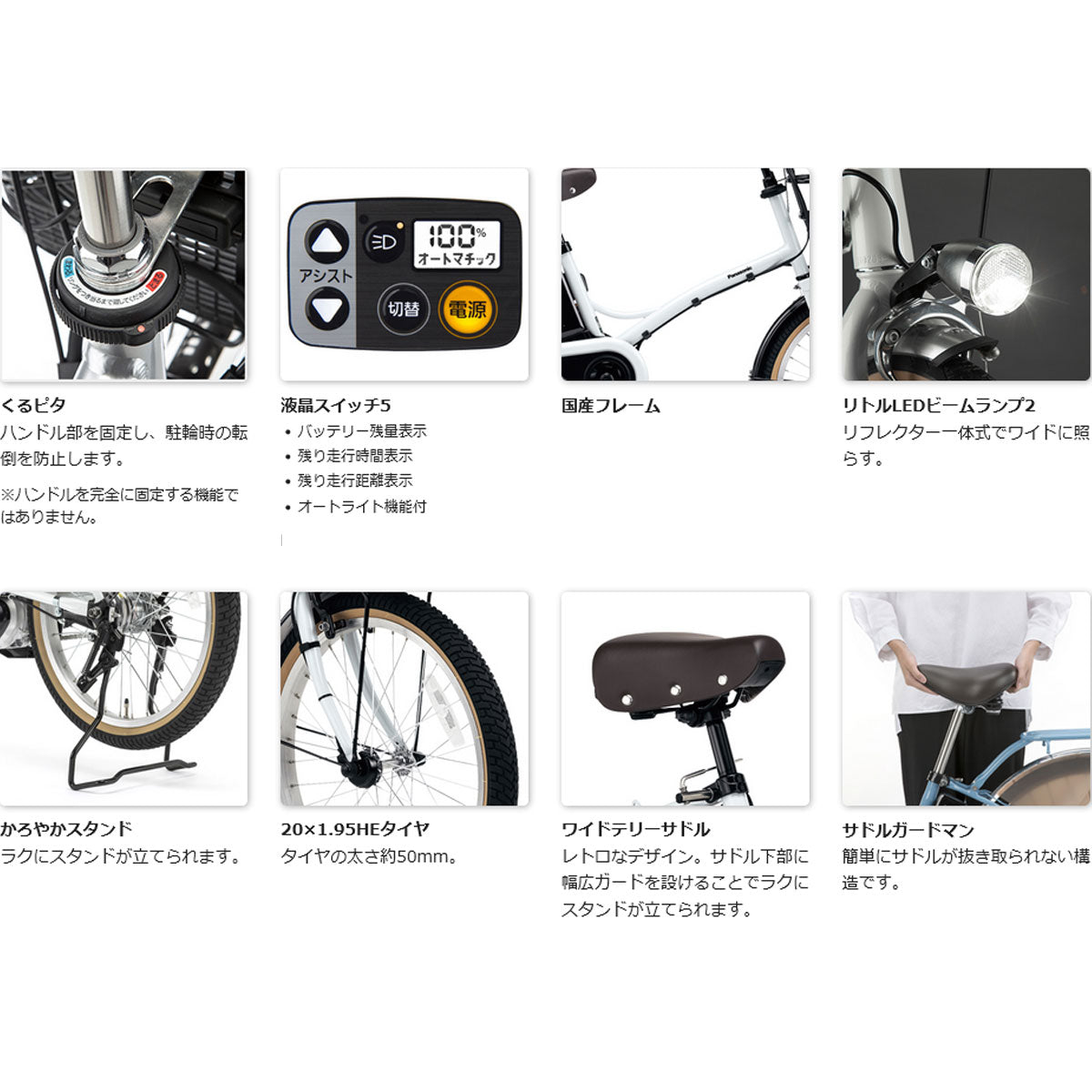 【在庫超歓迎】パナソニック Panasonic BE-ENU032R 　電動アシスト自転車（20型） ワインレッド リチウムビビ20　三段ギア 電動アシスト自転車